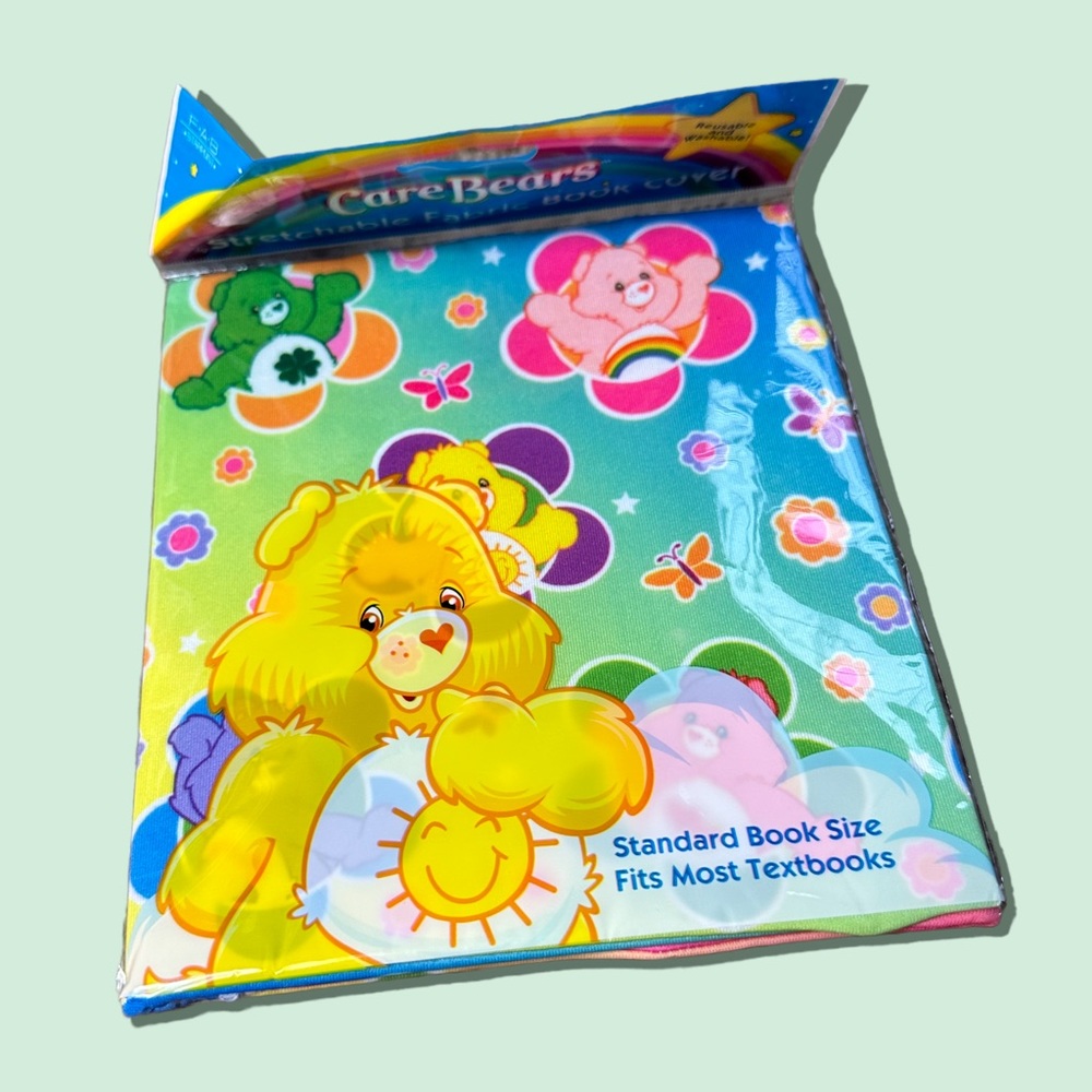 2006 American Greetings Care Bears Stretchable Fabric Book Cover Colorful